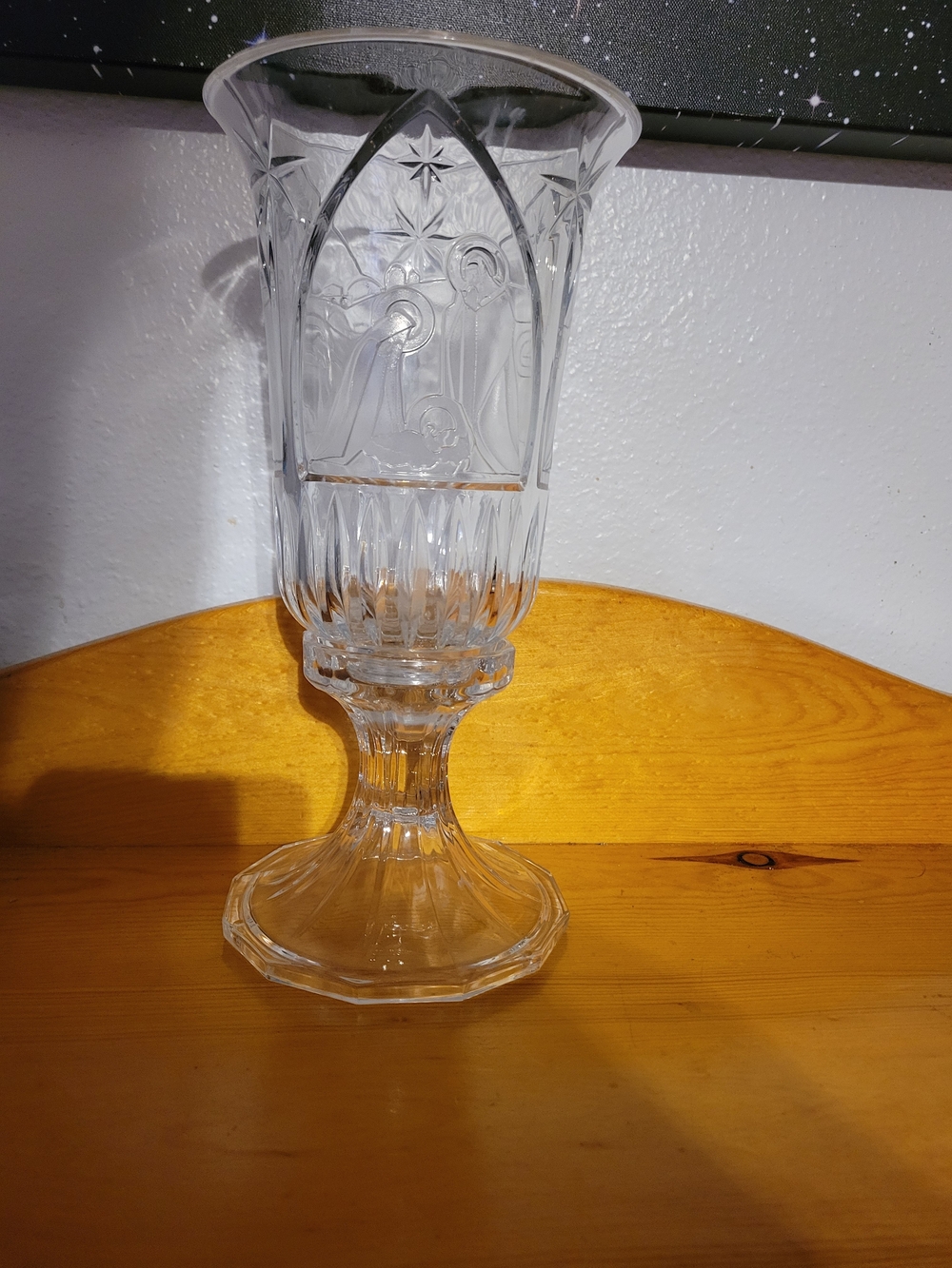 St. George Crystal Nativity Candle Holder